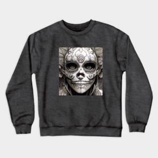 Black And White Sugar Skull 1 Muerto Crewneck Sweatshirt